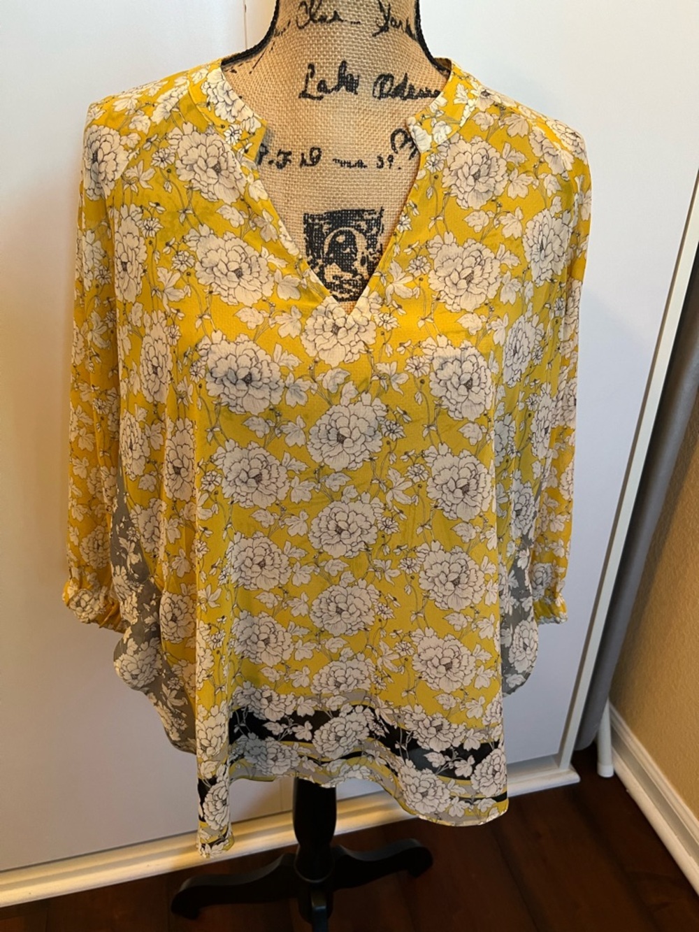 CAbi Amelia #5713 Sheer Relaxed Fit Blouse